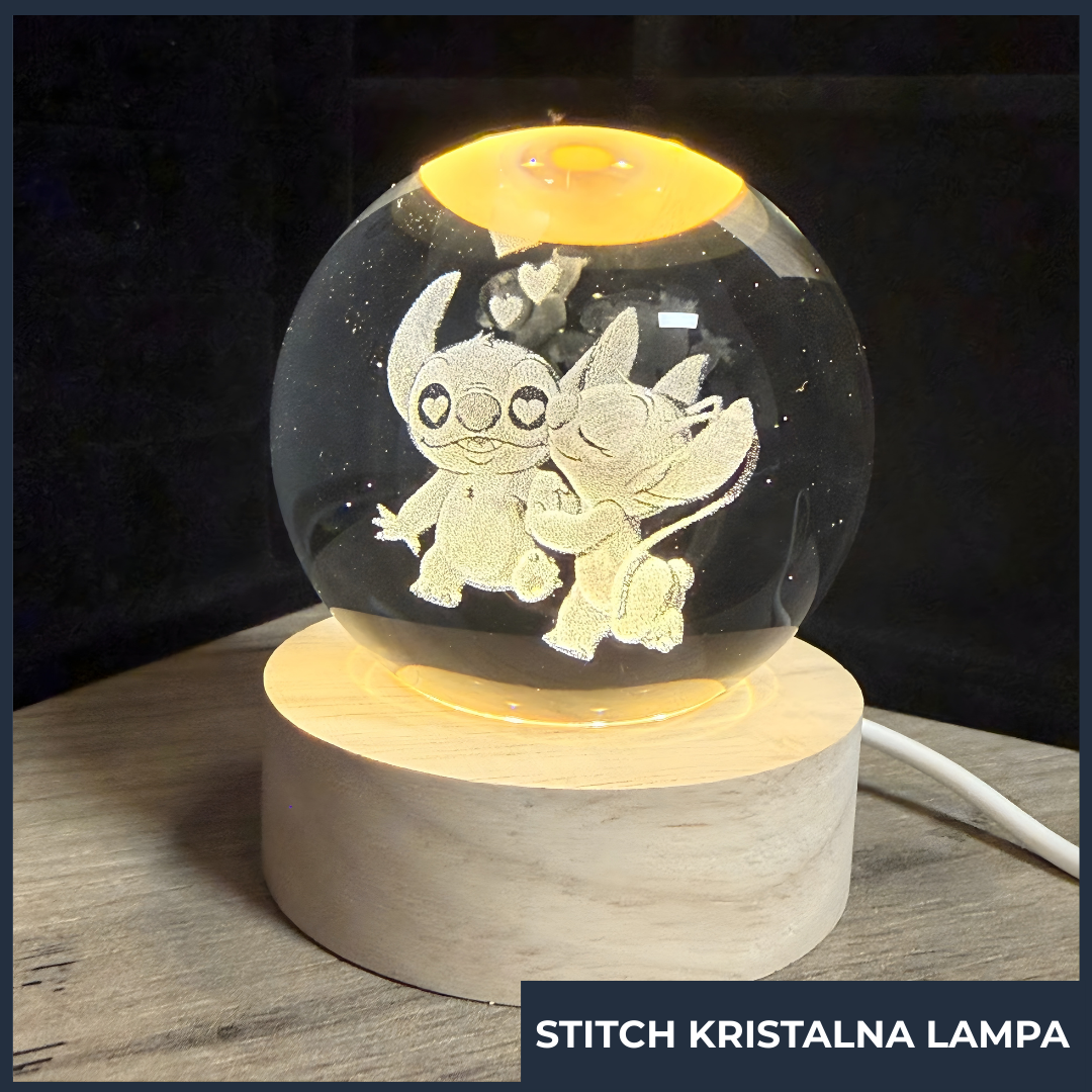 Stitch 3D Kugla- Kristalna Kugla Lampa