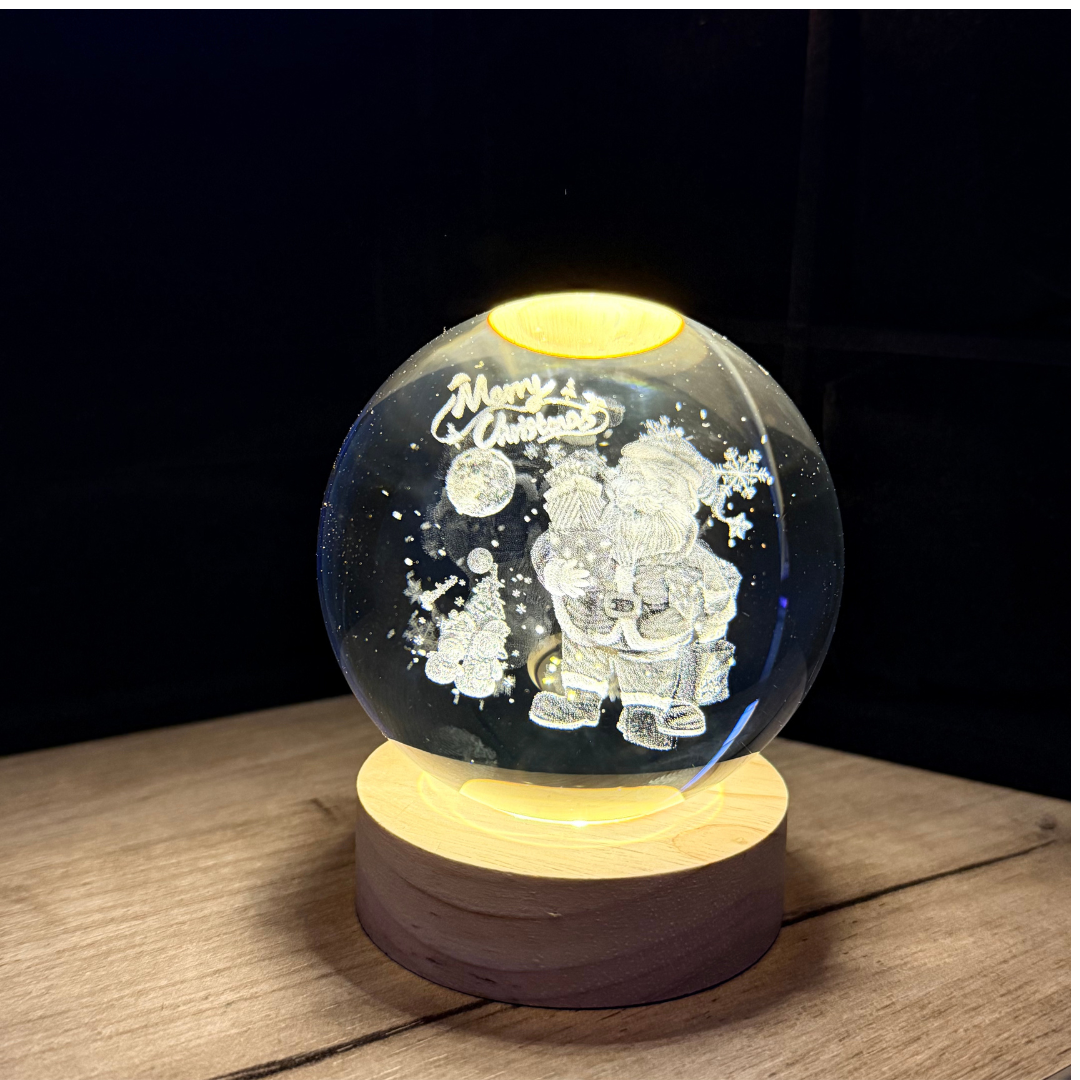 Novogodišnja 3D Lampa – Magija Praznične  Noći