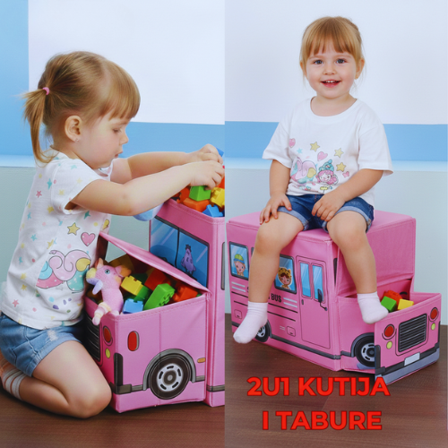 Školski Autobus- Kutija za Igračke i Zabavu!