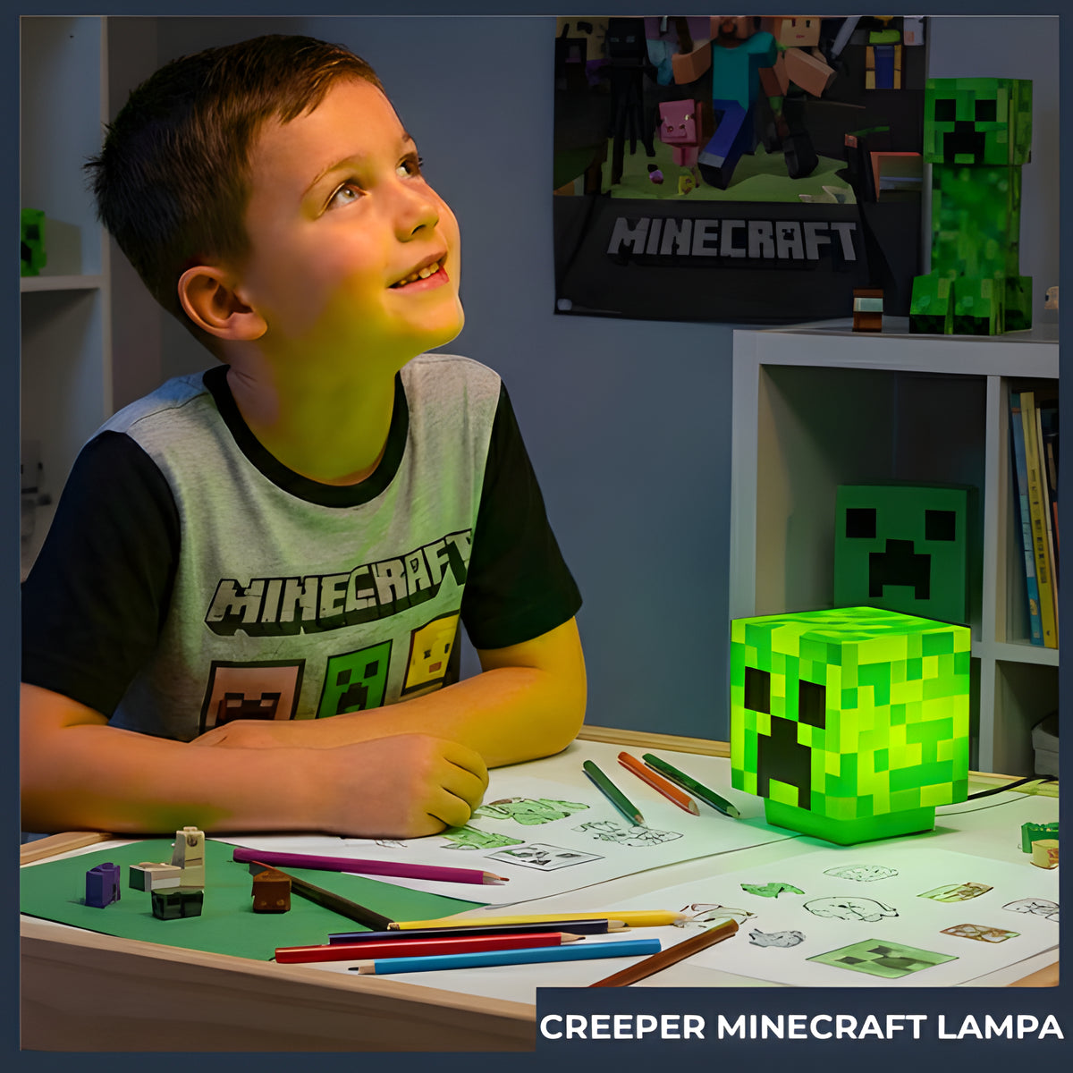 Minecraft Creeper Lampa sa Zvukom