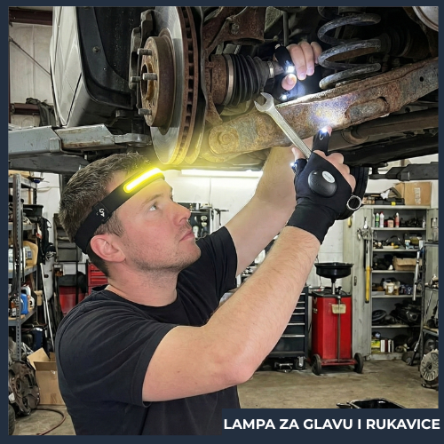 SET 2u1-Lampa Rukavice i Lampa za Glavu