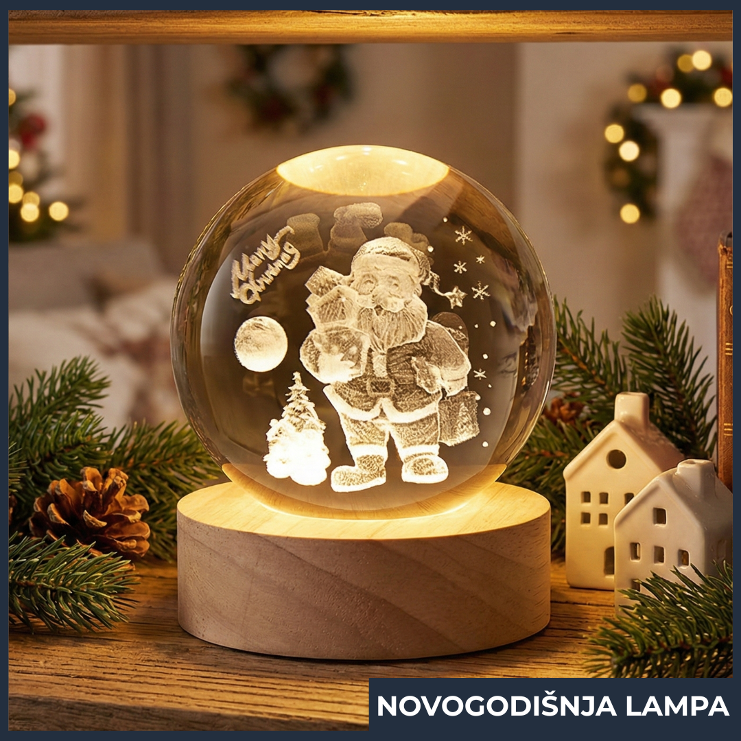 Novogodišnja 3D Lampa – Zimska Čarolija